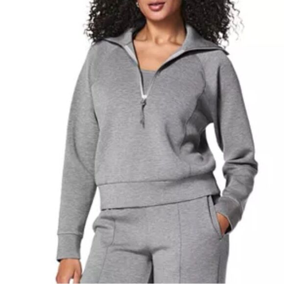 SPANX Tops - SPANX AirEssentials Half Zip Grey XL NWT IN PACKAGE